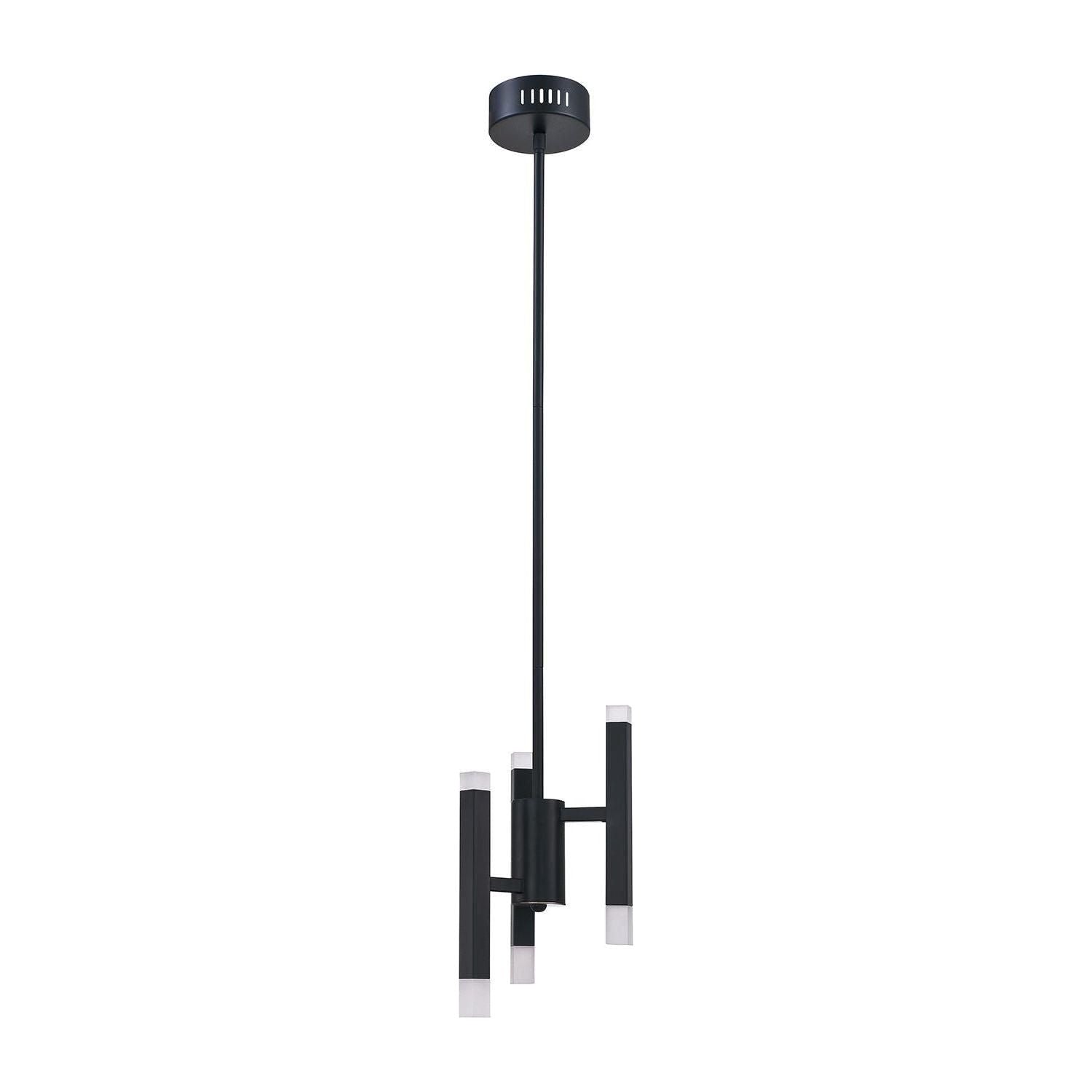 Kendal Lighting - Verticals LED Multi-Light Pendant - PF205-6LPE-BLK - Canada Light Shop