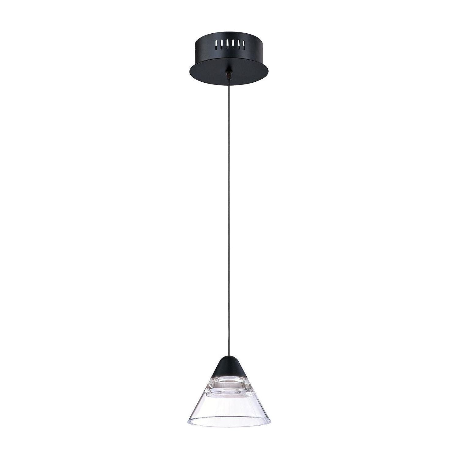 Kendal Lighting - Geo LED Pendant - PF213-1LPE-BLK - Canada Light Shop