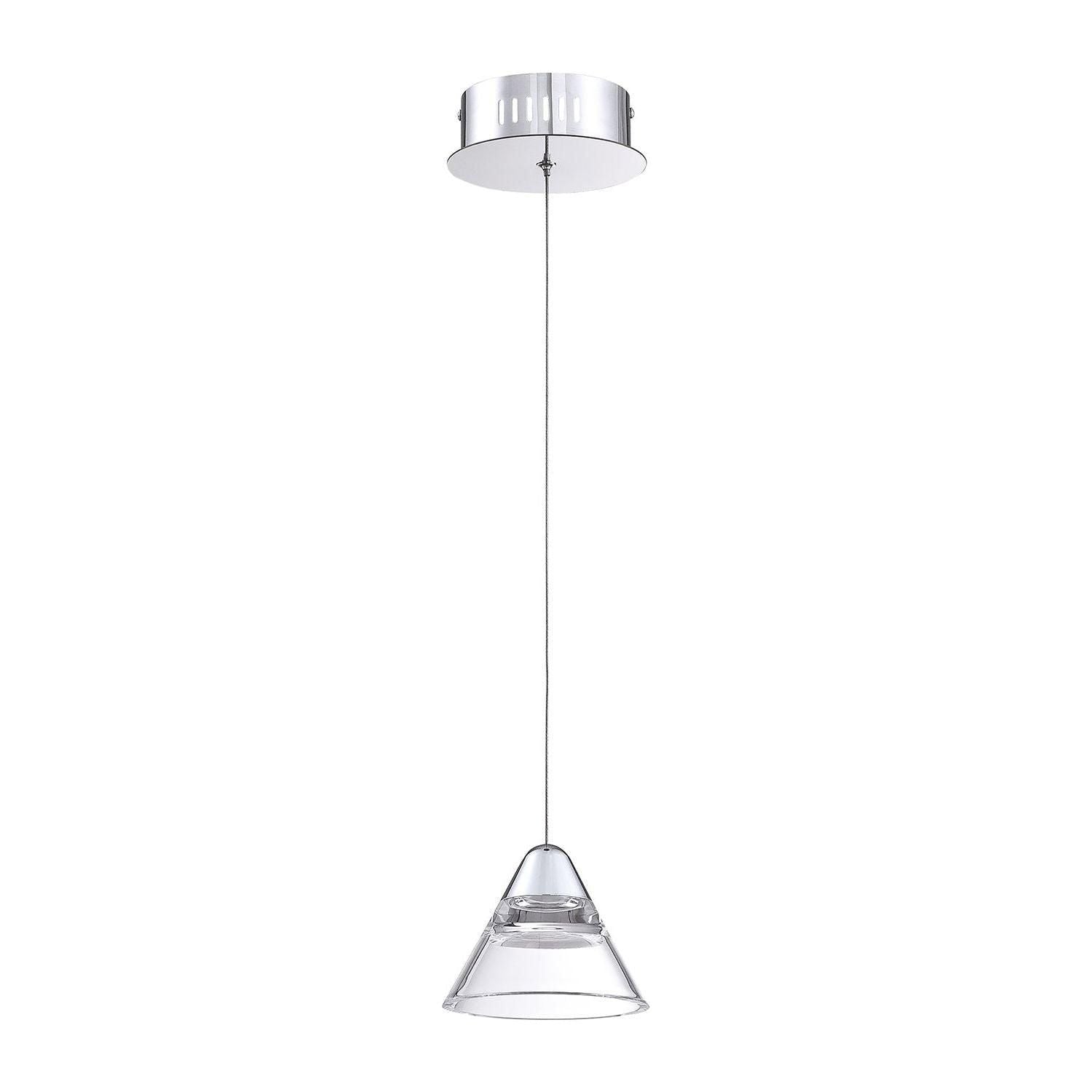 Kendal Lighting - Geo LED Pendant - PF213-1LPE-CH - Canada Light Shop