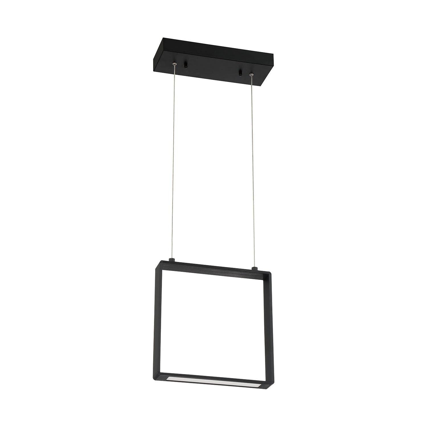 Kendal Lighting - Quadron LED Pendant - PF93-1LM-BLK - Canada Light Shop