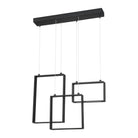 Kendal Lighting - Quadron LED Linear Pendant - PF93-3LBR-BLK - Canada Light Shop