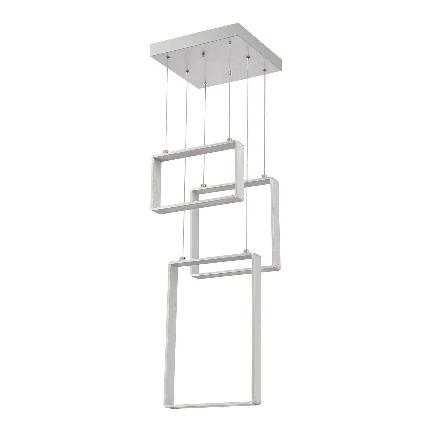 Kendal Lighting - Quadron LED Multi-Light Pendant - PF93-3LPA-AL - Canada Light Shop