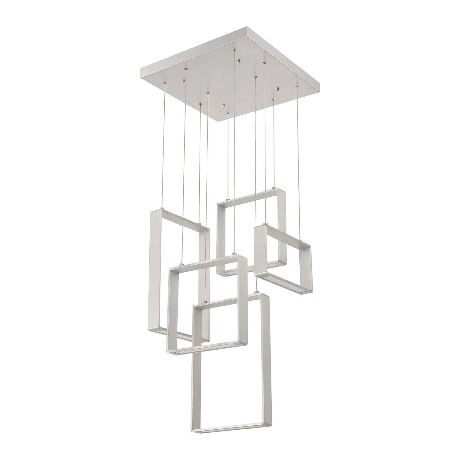 Kendal Lighting - Quadron LED Multi-Light Pendant - PF93-5LPA-AL - Canada Light Shop