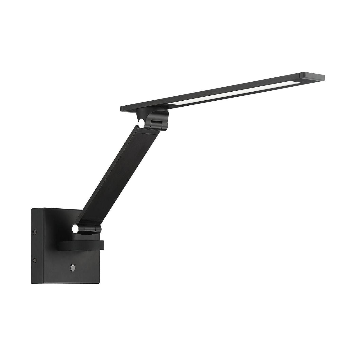 Kendal Lighting - Arc LED Swing Arm Wall Lamp - SA102-BLK - Canada Light Shop