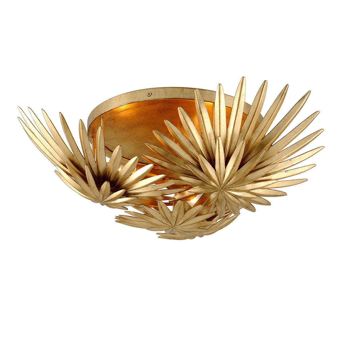 Corbett Lighting Canada - 309-33-VGL - Three Light Semi Flush Mount - Savvy - Vintage Gold Leaf