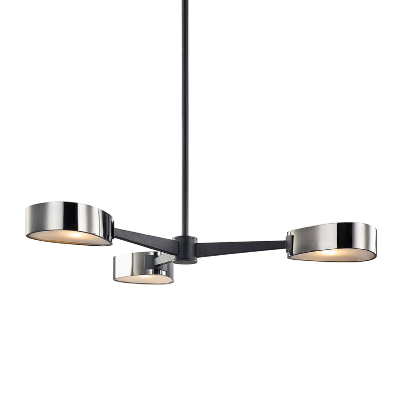 Troy Lighting Canada - F7333-TBK/BCR - Three Light Chandelier - Allisio - Textured Black/Black Chrome