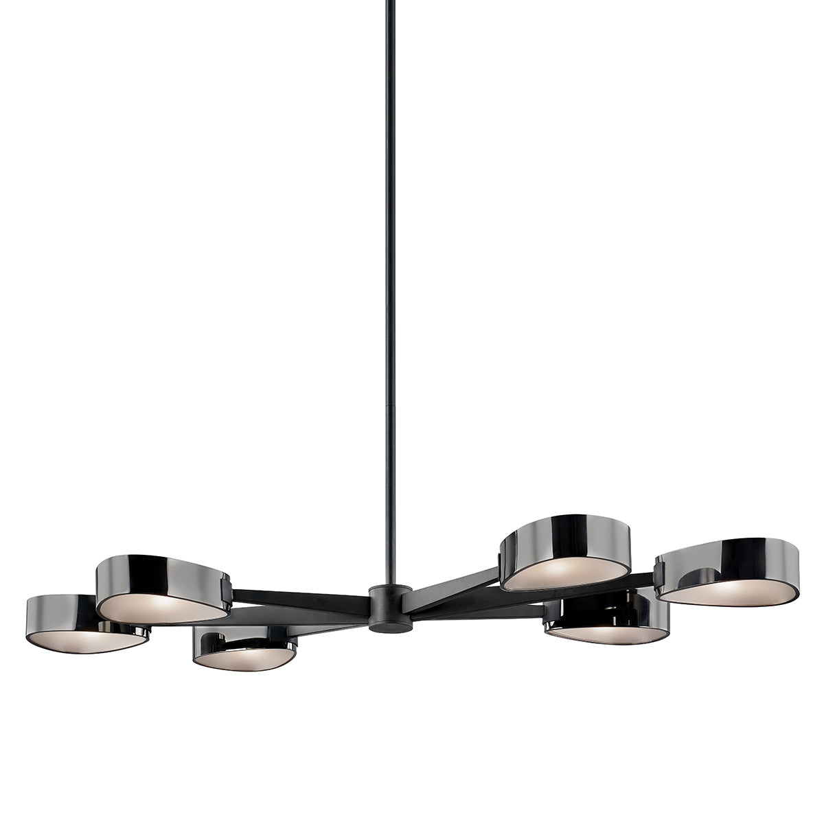 Troy Lighting Canada - F7336-TBK/BCR - Six Light Linear Pendant - Allisio - Carbide Black And Black Chrome