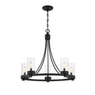 Meridian M10018MBK Five Light Chandelier in Matte Black
