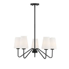 Meridian M10060MBK Five Light Chandelier in Matte Black