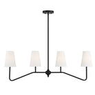 Meridian M10078MBK Four Light Chandelier in Matte Black