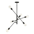 Meridian M10084MBK Six Light Chandelier in Matte Black