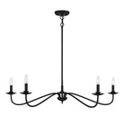 Meridian M10085MBK Five Light Chandelier in Matte Black