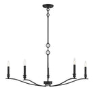 Meridian M10086MBK Five Light Chandelier in Matte Black