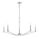 Meridian M10086PN Five Light Chandelier in Polished Nickel