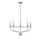 Meridian M10087BN Five Light Chandelier in Brushed Nickel