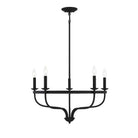 Meridian M10087MBK Five Light Chandelier in Matte Black