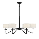 Meridian M10092MBK Six Light Chandelier in Matte Black