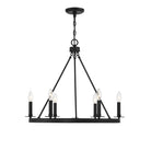 Meridian M10093MBK Six Light Chandelier in Matte Black