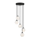 Meridian M10094MBK Five Light Chandelier in Matte Black