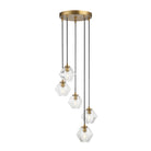 Meridian M10095NB Five Light Chandelier in Natural Brass