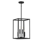Meridian M30008MBK Four Light Pendant in Matte Black
