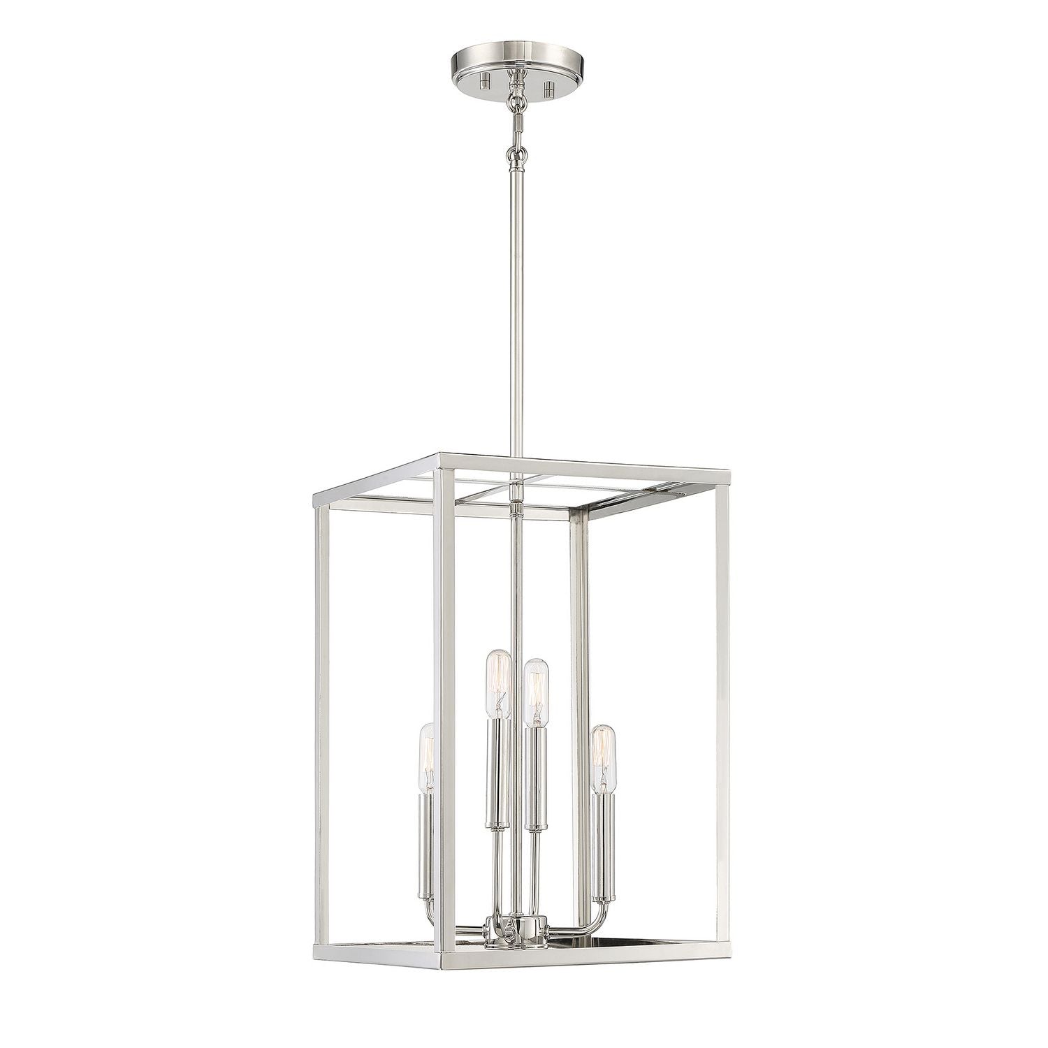 Meridian M30008PN Four Light Pendant in Polished Nickel