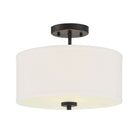 Meridian M60008MBK Two Light Semi-Flush Mount in Matte Black