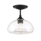 Meridian M60017MBK One Light Semi-Flush Mount in Matte Black