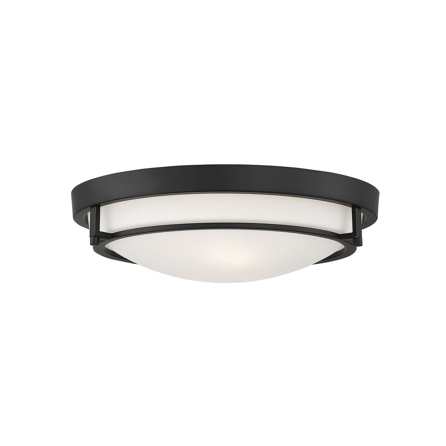 Meridian M60019MBK Two Light Flush Mount in Matte Black