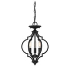 Meridian M60055MBK Three Light Semi-Flush Mount in Matte Black