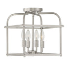 Meridian M60061BN Four Light Semi-Flush Mount in Brushed Nickel