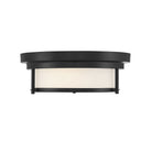 Meridian M60062MBK Two Light Flush Mount in Matte Black