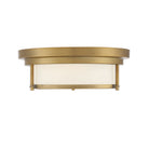 Meridian M60062NB Two Light Flush Mount in Natural Brass