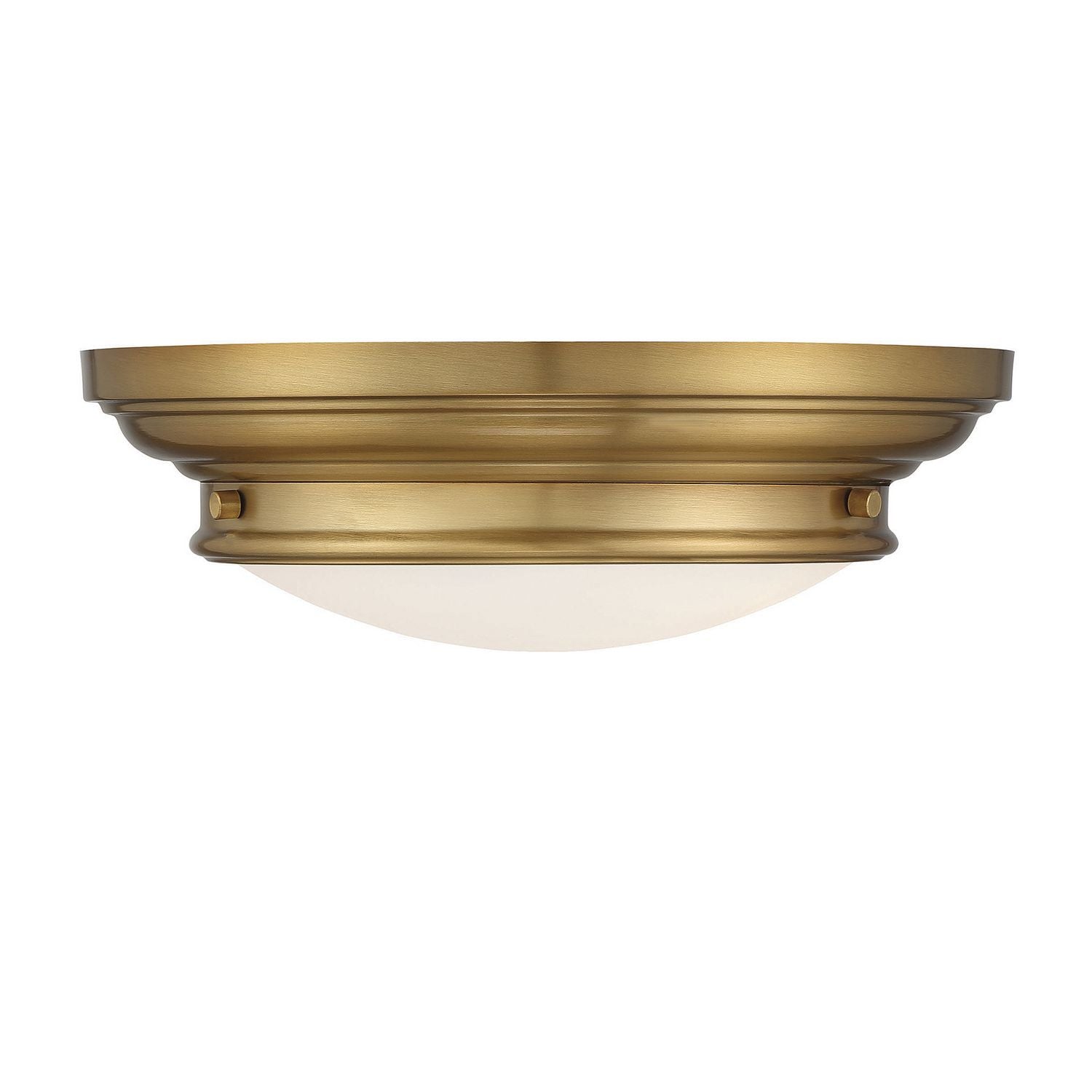 Meridian M60063NB Two Light Flush Mount in Natural Brass