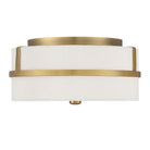 Meridian M60065NB Two Light Flush Mount in Natural Brass