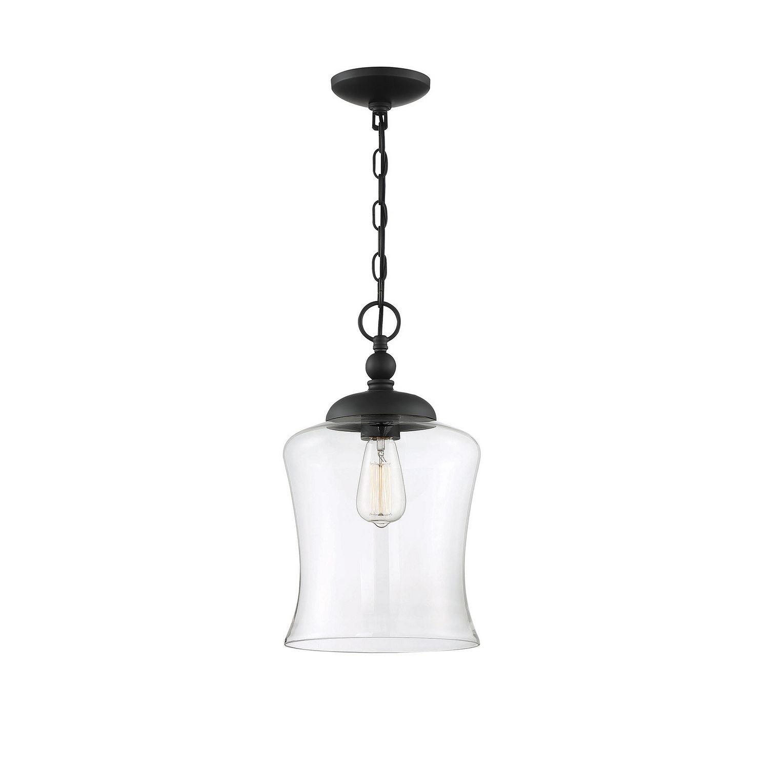 Meridian M70019MBK One Light Mini Pendant in Matte Black