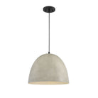 Meridian M70093CMBK One Light Pendant in Concrete with Matte Black