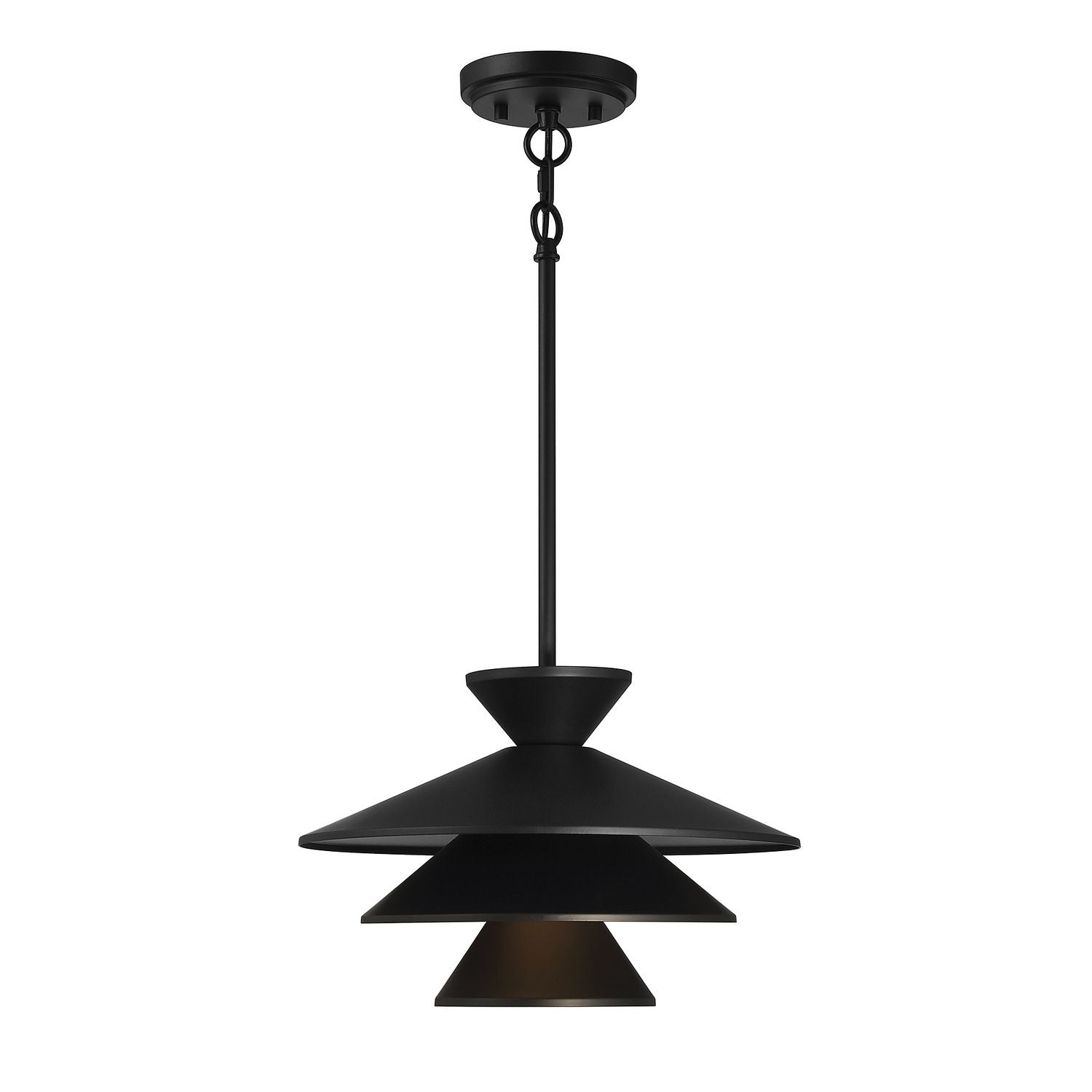 Meridian M70096MBK One Light Pendant in Matte Black