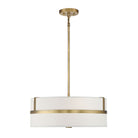 Meridian M70102NB Four Light Pendant in Natural Brass