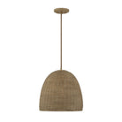 Meridian M70107NWIC One Light Pendant in Natural Wicker