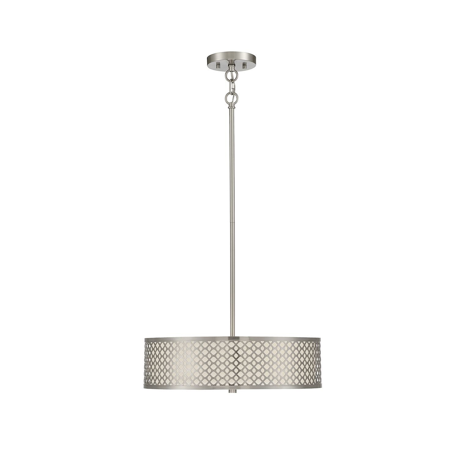 Meridian M70108BN Three Light Pendant in Brushed Nickel