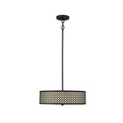 Meridian M70108MBK Three Light Pendant in Matte Black