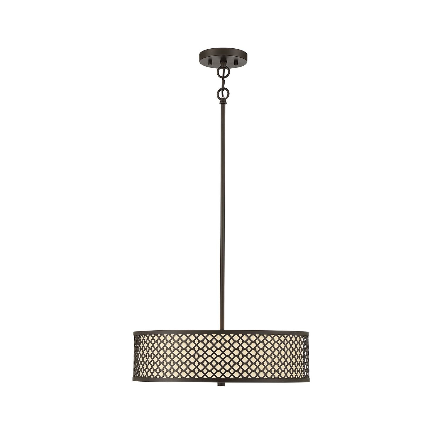 Meridian M70108ORB Three Light Pendant in Oil Rubbed Bronze