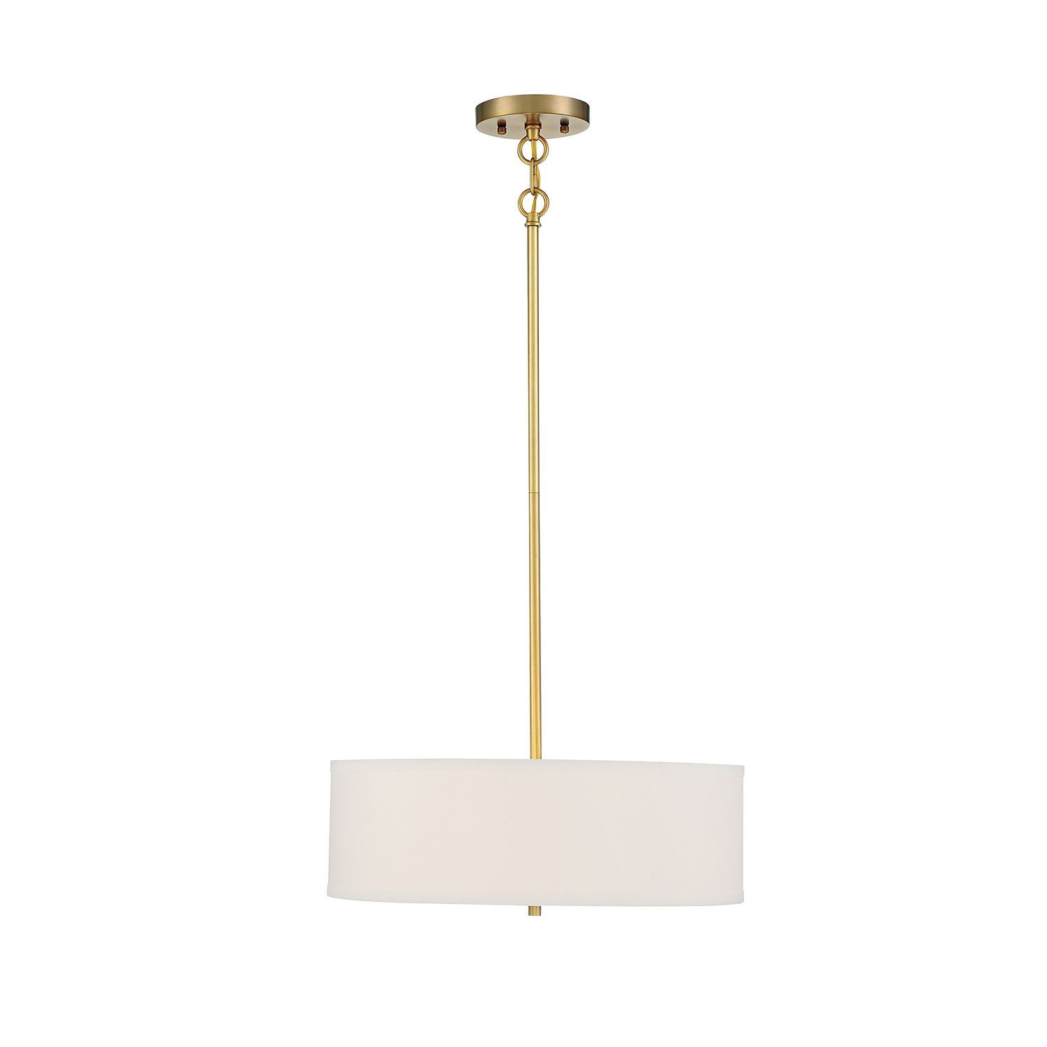 Meridian M70109NB Three Light Pendant in Warm Brass