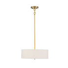Meridian M70109NB Three Light Pendant in Warm Brass