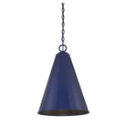 Meridian M70112NBL One Light Pendant in Navy Blue