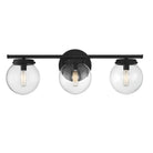 Meridian M80024MBK Three Light Bathroom Vanity Light in Matte Black