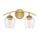 Meridian M80031NB Two Light Bathroom Vanity Light in Natural Brass