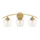 Meridian M80032NB Three Light Bathroom Vanity Light in Natural Brass