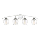 Meridian M80033CH Four Light Bathroom Vanity Light in Chrome
